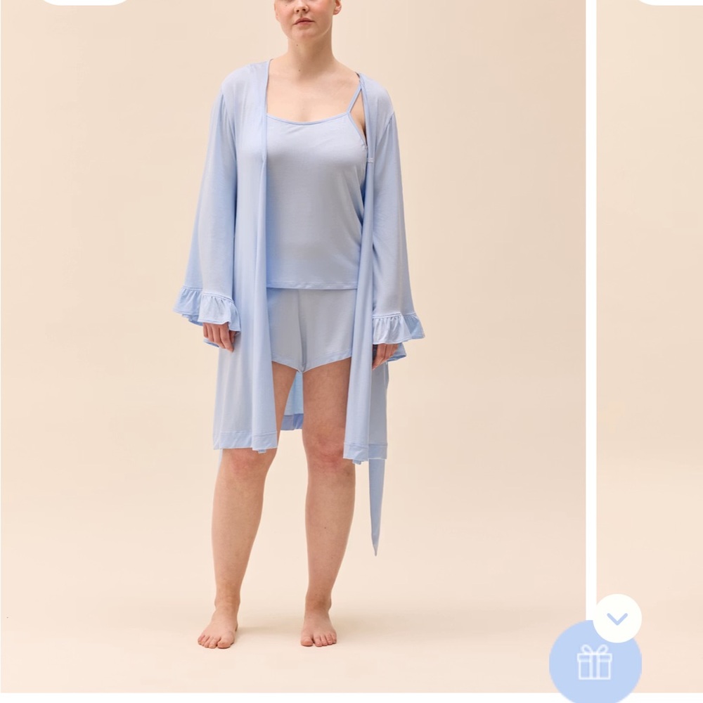 Go Slow Short Robe Blue - Picture 2 of 8